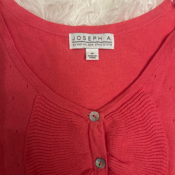 Joseph Pink Ruffle Front Cardigan - Picture 8 of 14